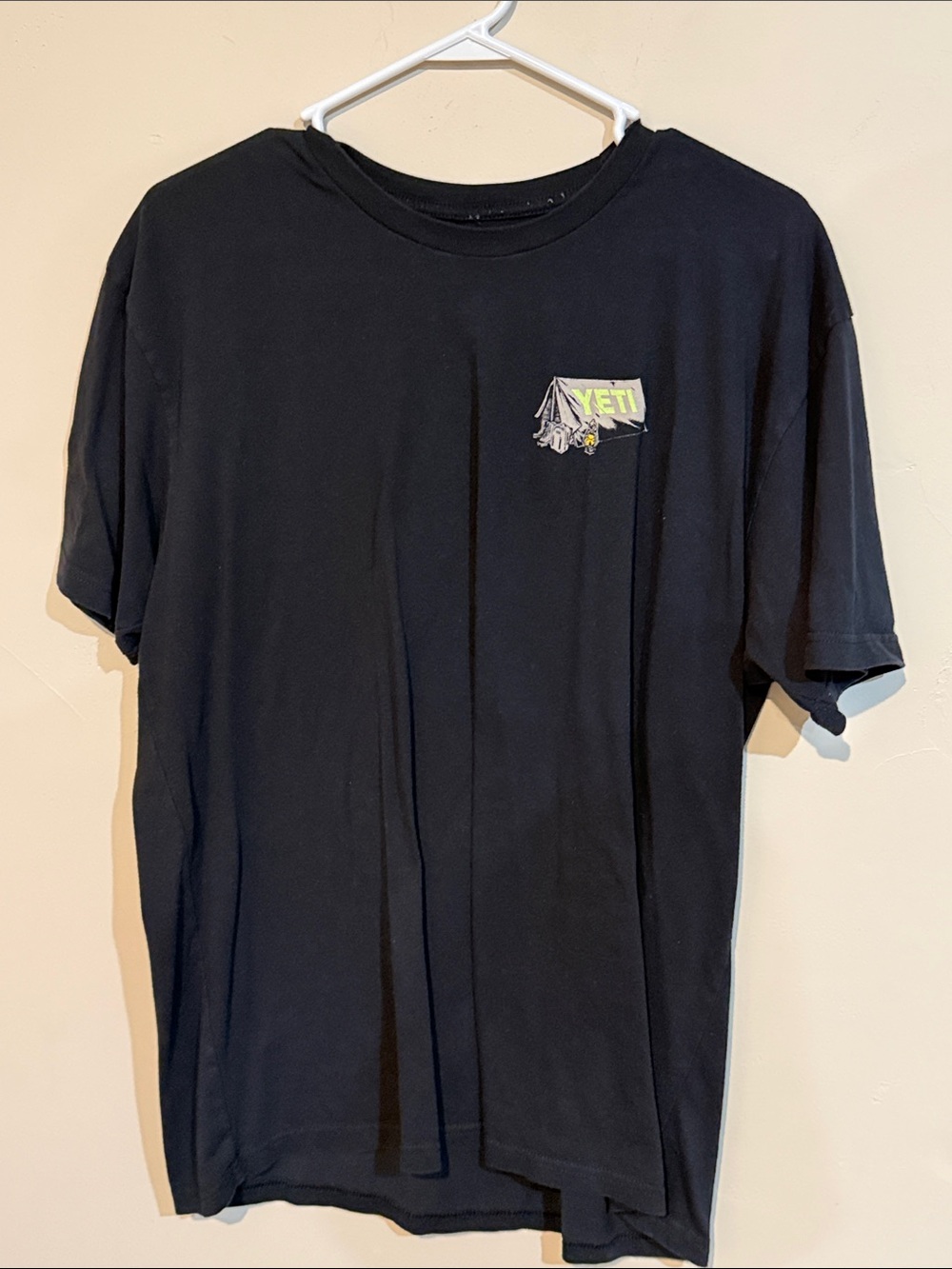Yeti Black Short-Sleeve Tee with Neon Logo